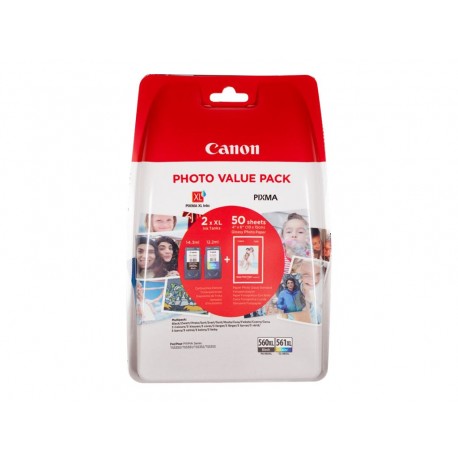 Sampak 2 stk. Canon PG-560XL/CL-561XL BK/CMY, Originale patroner