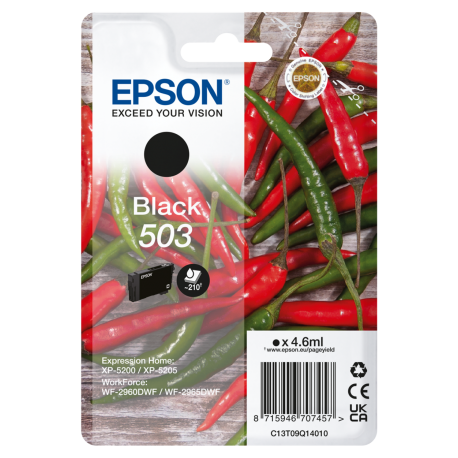 Epson 503 BK, Original patron 4,6 ml.